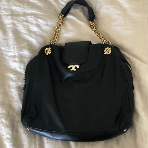 Tory Burch Handbags - Tory Burch Black Satchel with Gold